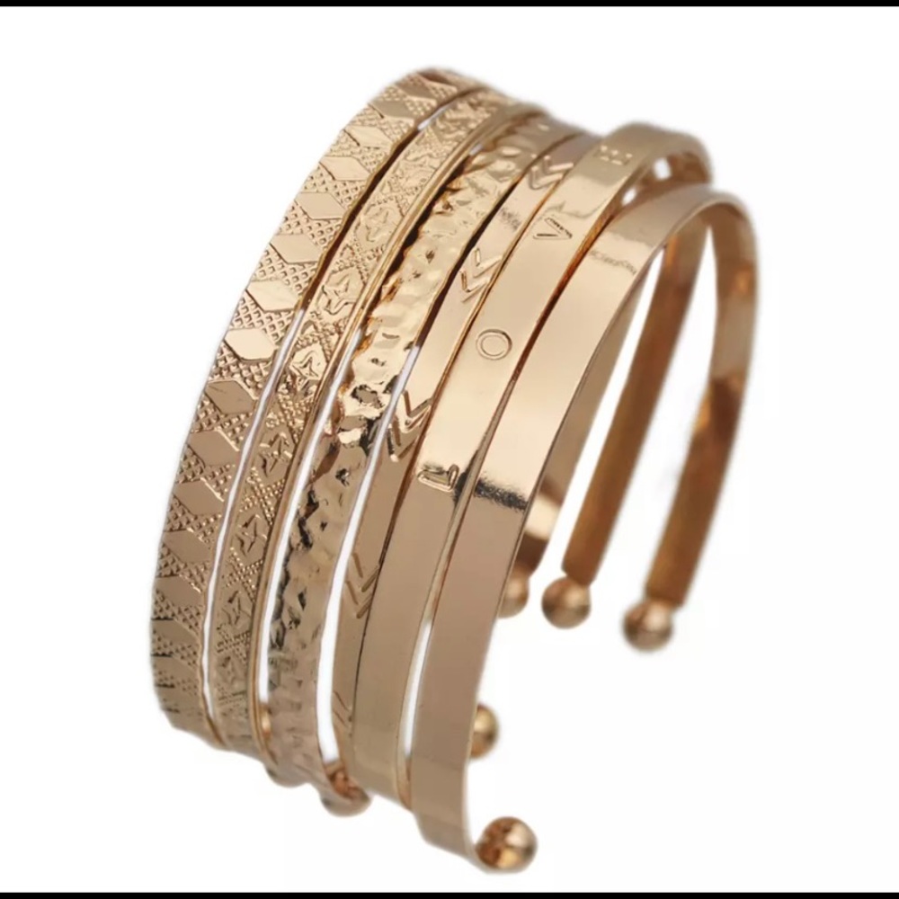 New 6 Gold Filled LOVE Bracelets